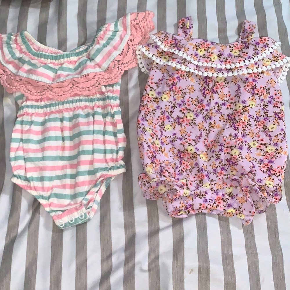 • 2 Bonnie Baby Rompers •